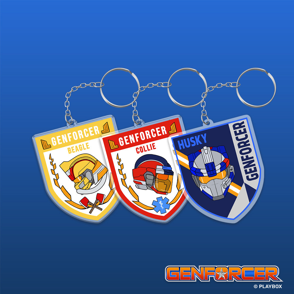 Genforcer Station Badge Keychain Set of 3