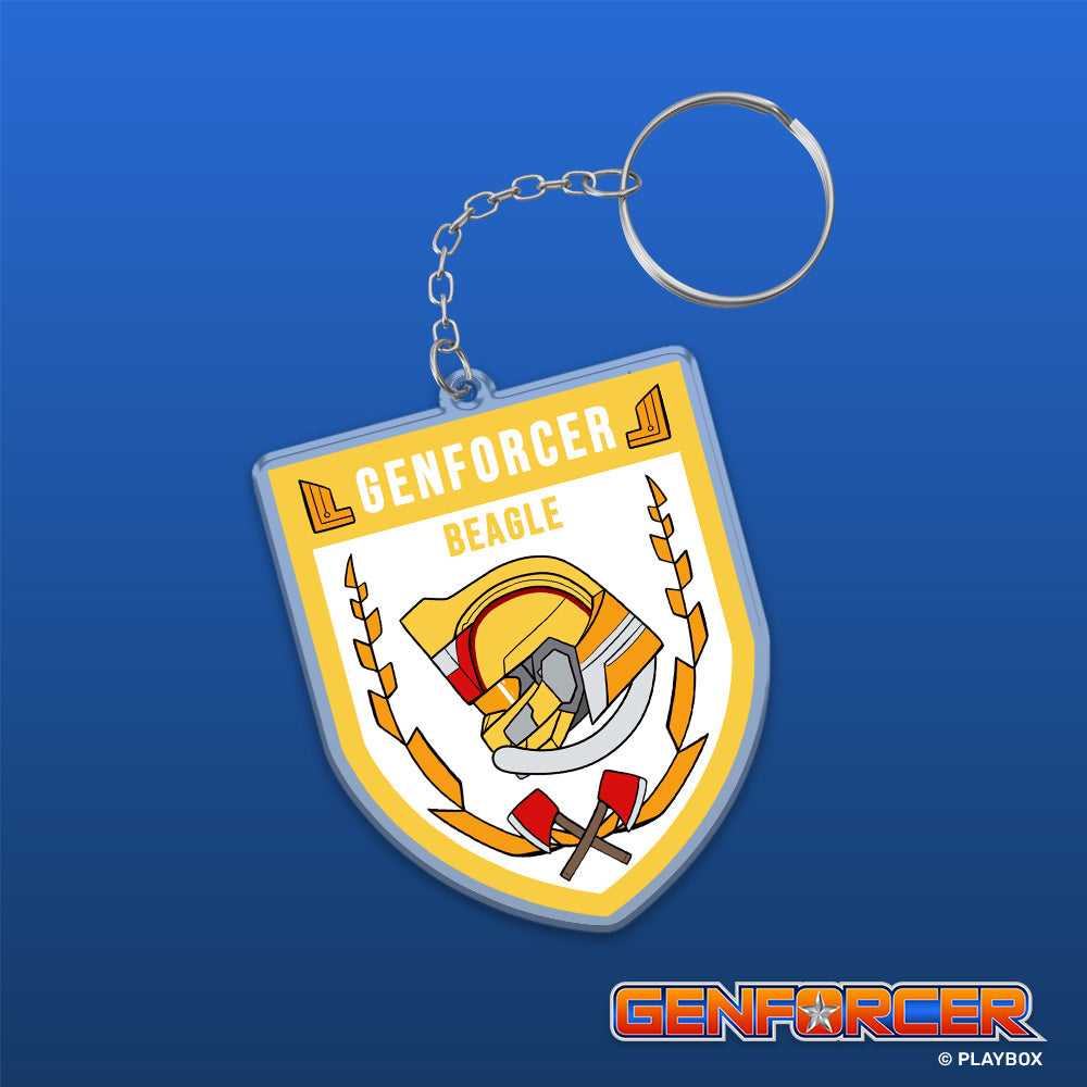 Genforcer Station Badge Keychain SCDF Beagle