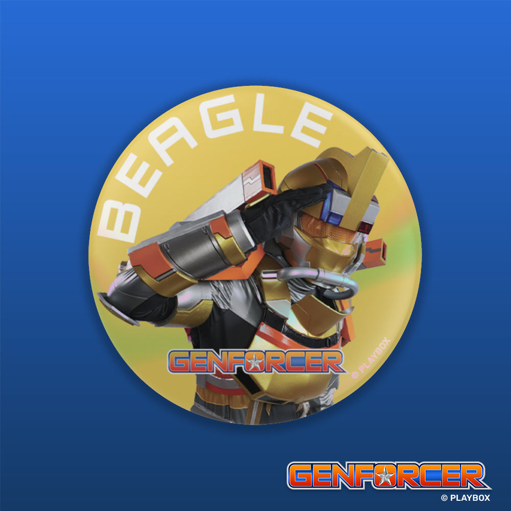 Genforcer Heroes Pinback Button Badge Beagle