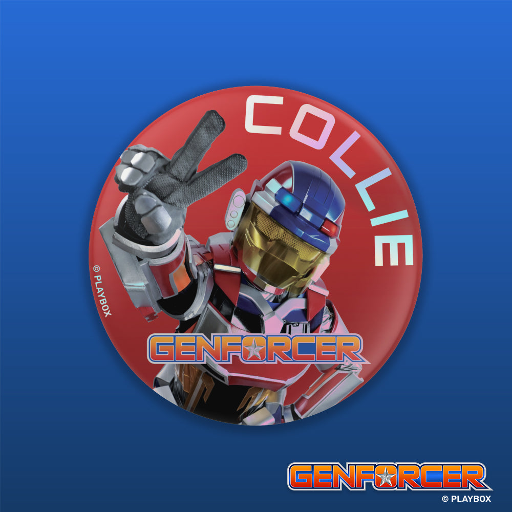 Genforcer Heroes Pinback Button Badge Collie